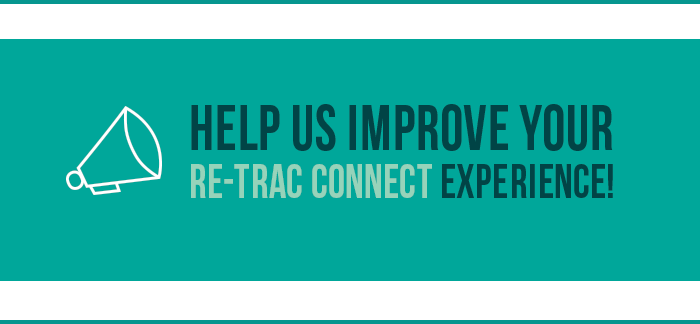 Blog post graphic - Help us improve your Re-TRAC Connect experience