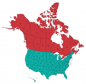 US and Canada Map