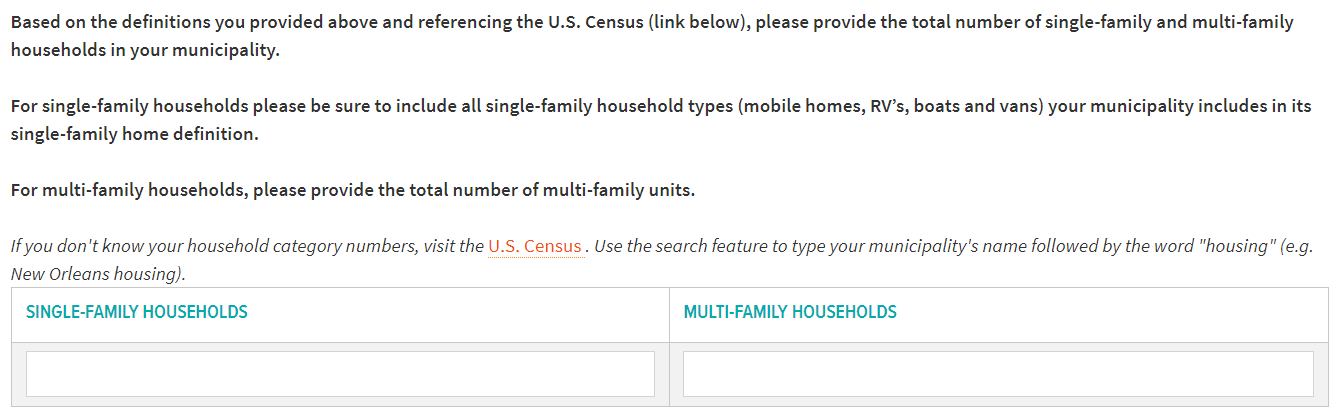 Single-family/multi-family households graphic